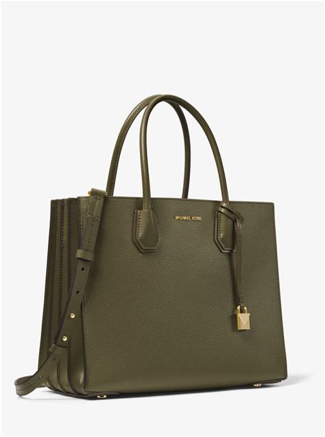 pebble leather michael kors tote|michael kors mercer leather bag.